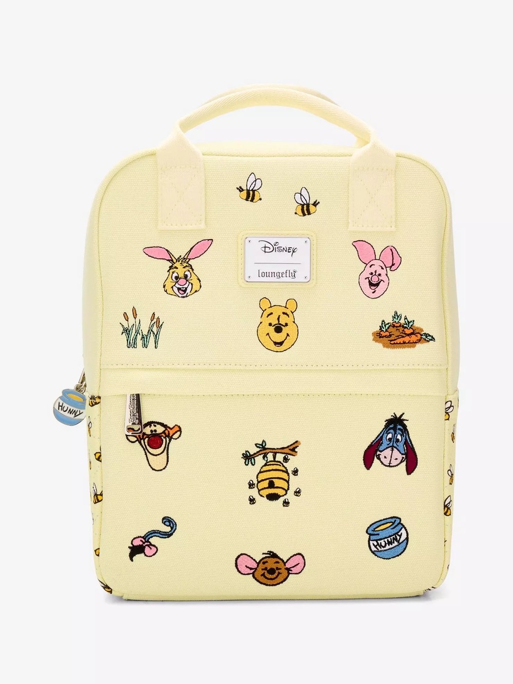 NWT Loungefly Disney Winnie the Pooh Embroidered Characters Canvas Mini Backpack